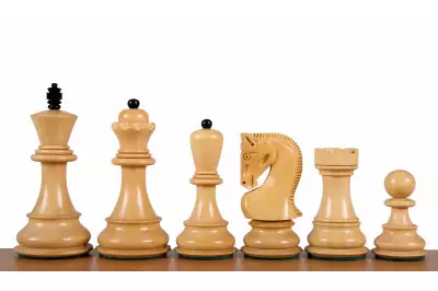 Figure di scacchi Zagreb in ebano da 3,5 pollici