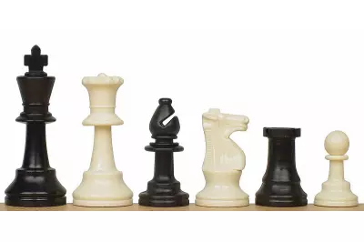 Set di scacchi per la scuola Bronzo - pesante (figure di plastica pesate + scacchiera arrotolata)
