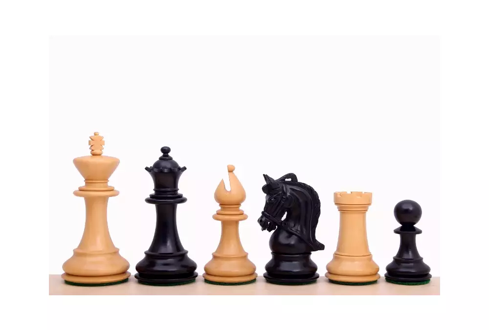 Figury szachowe Corinthian 4,25'' hebanizowane