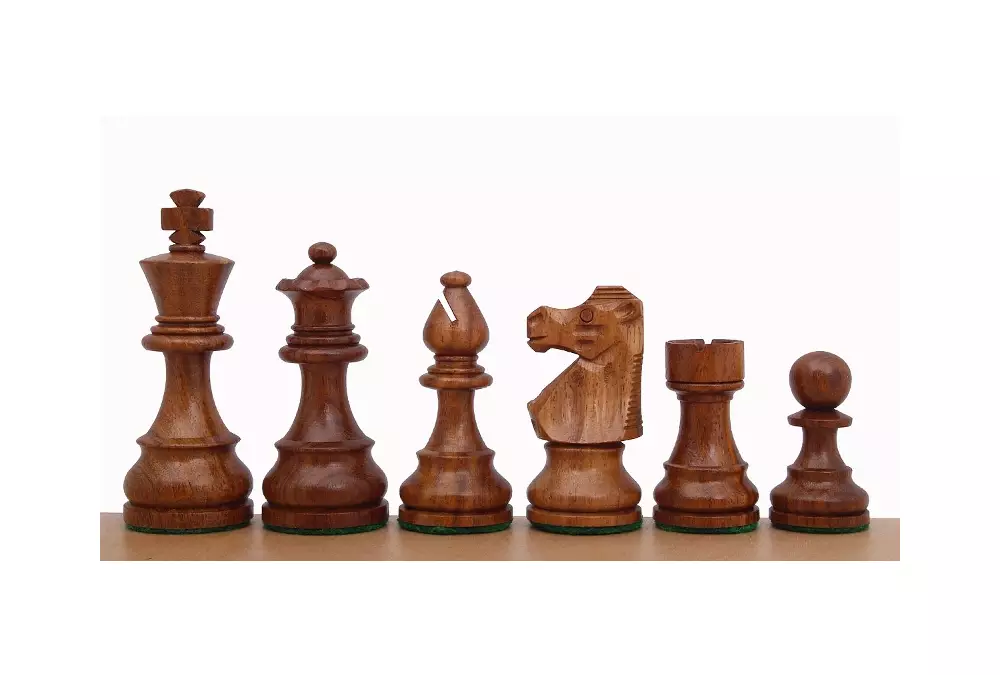 Figure di scacchi in acacia francese/spino 4 pollici