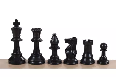 Scacchi Staunton n. 4, bianco/nero (re 78 mm) - scacchi di plastica