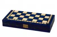 PICCOLI SCACCHI REALI (30x30cm) in sicomoro, decorative, blu