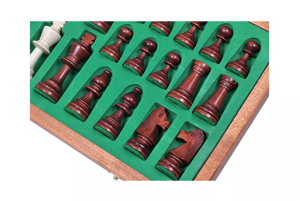 Set di scacchi da torneo n. 6 intarsiato (53x53 cm)