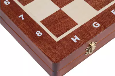 Set di scacchi da torneo n. 5 (49x49cm) New Line, intarsiato
