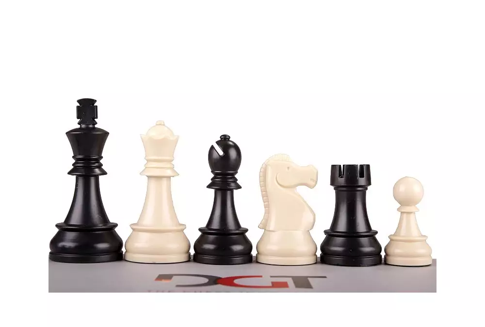 Hetman aggiuntivo per le figure degli scacchi in plastica DGT (altezza del re 95 mm), pesato