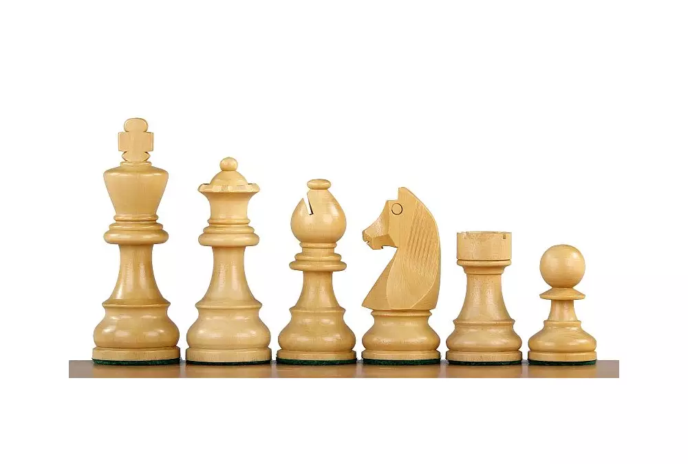 Set di scacchi da torneo n. 6 - scacchiera da 58 mm + figure di cavalieri tedeschi da 3,75 pollici