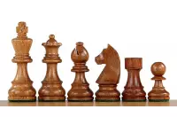 Set di scacchi da torneo n. 6 - scacchiera da 58 mm + figure di cavalieri tedeschi da 3,75 pollici