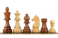 Figure di scacchi tedeschi (senza tempo) Acacia indiana/spino 4 pollici