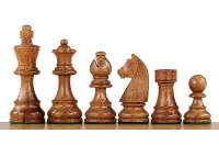 Figure di scacchi tedeschi (senza tempo) Acacia indiana/spino 4 pollici