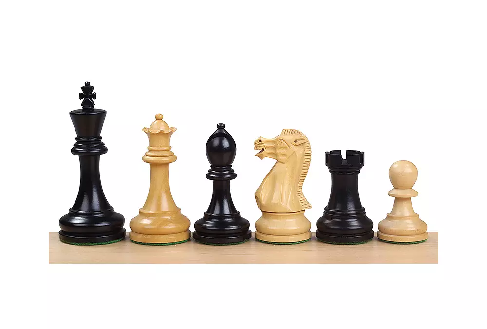 Figure di scacchi esecutivi in legno intagliato da 3,5 pollici