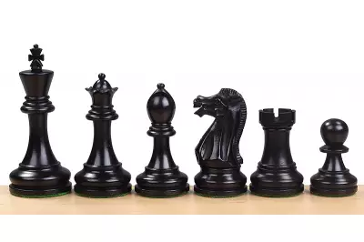 Figure di scacchi esecutive in legno intagliato da 3,75 pollici