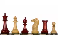 Figure di scacchi Pershing da 4,25" in legno di sequoia