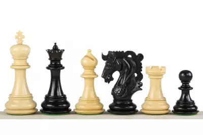 Figure di scacchi in ebano di Elvis da 4,25 pollici