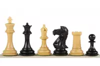 Figure di scacchi Potish Head Ebony da 3,75 pollici