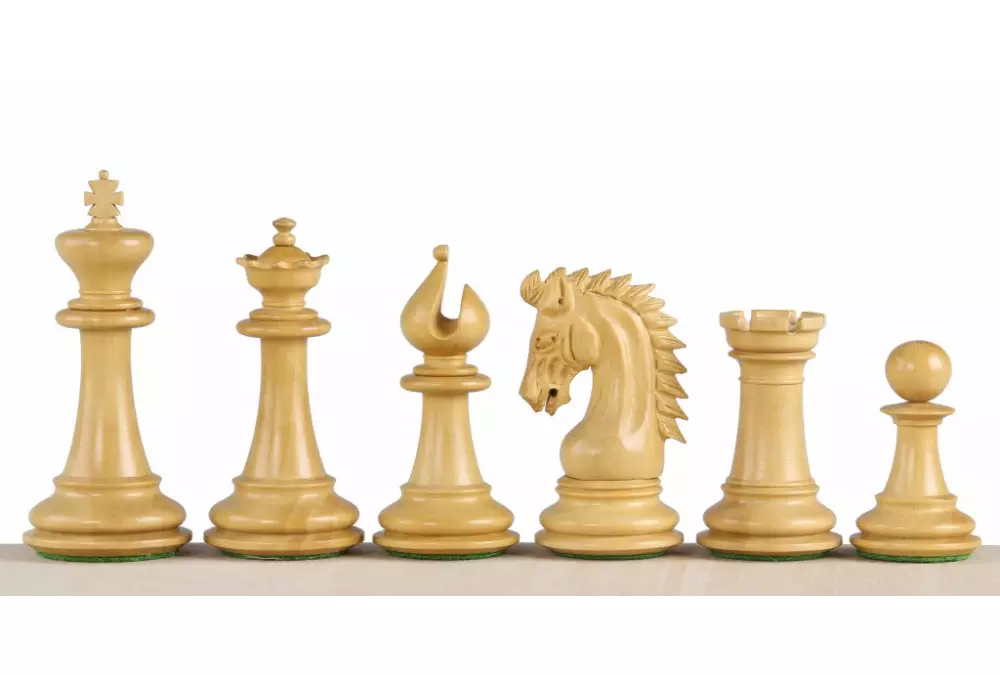 Figure di scacchi in ebano dello sceicco 4 pollici