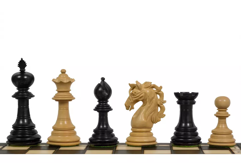 Adios 4" figure di scacchi in ebano/faggio