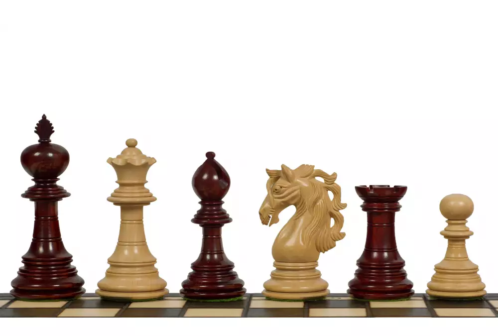 Figure di scacchi paduk/bukshan da 4" Adios