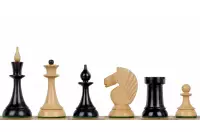 Figure di scacchi Queen's Gambit 1957 Legno di bosso ebano 4 pollici