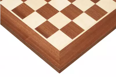 Tavola bifronte: scacchi + 100 dama francese, (48x48cm), mogano/jawor (intarsio)