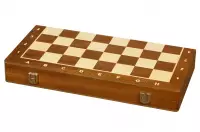 Scacchiera intarsiata per pezzi di scacchi con altezza del re fino a 80 mm