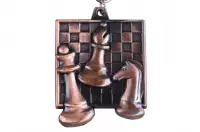 Medaglia quadrata di scacchi - bronzo