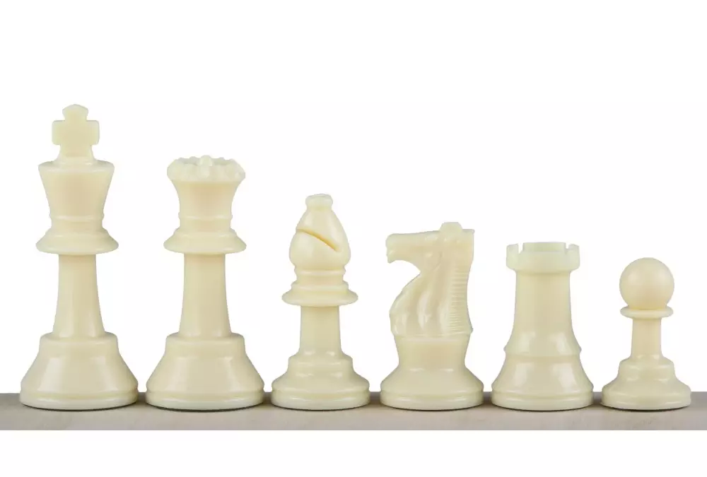 Figure di scacchi Staunton n. 3, bianco/nero (re 64 mm)