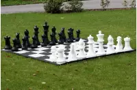 Set di scacchi da esterno/giardino (re 40 cm) - figure + scacchiera in nylon
