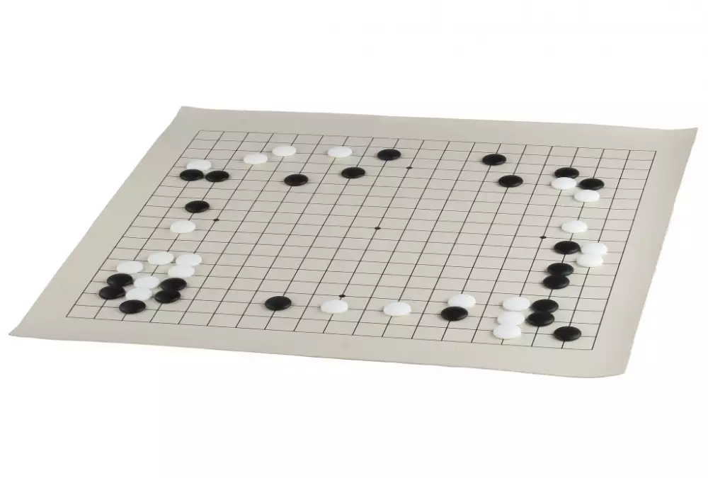 Set GO - tavola rotante in vinile 19x19 + pietre GO