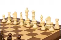 Set di scacchi da torneo n. 4 - scacchiera da 40 mm + figure Sunrise Staunton da 78 mm