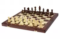 Set di scacchi da allenamento in legno da 48 cm con peso in metallo (campo 50 mm, re 90 mm)