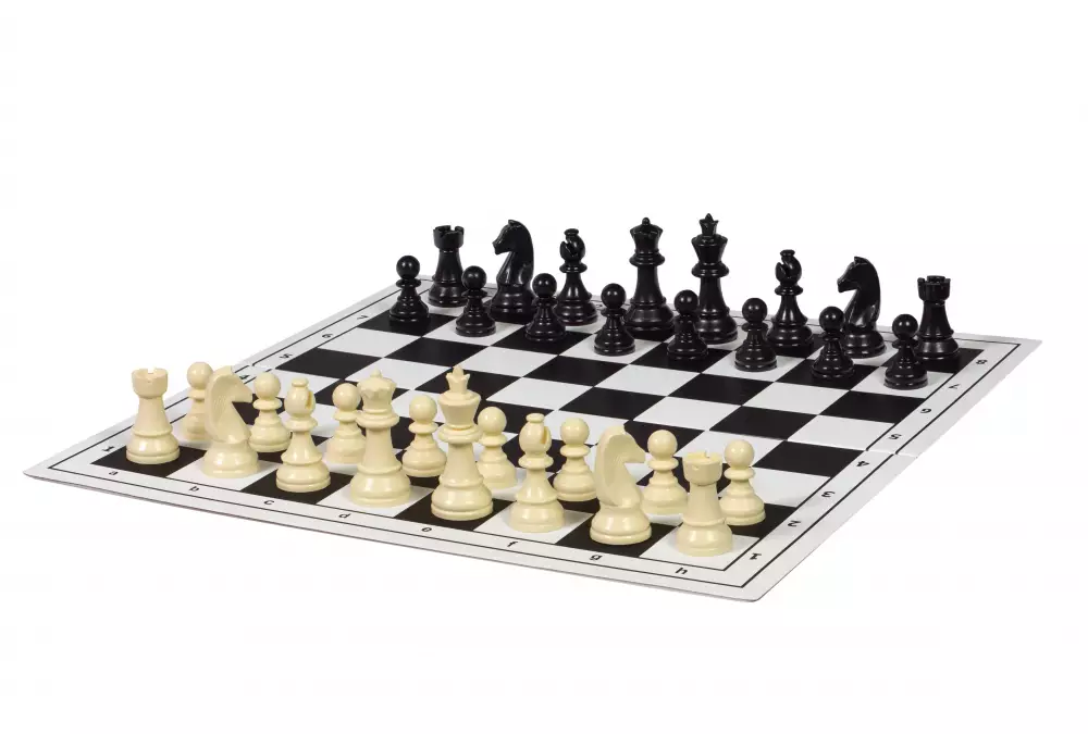Figure di scacchi Staunton n. 3, plastica (re 65 mm)