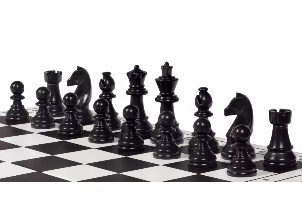 Figure di scacchi Staunton n. 3, plastica (re 65 mm)