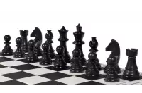 Figure di scacchi Staunton, plastica (re 85 mm)