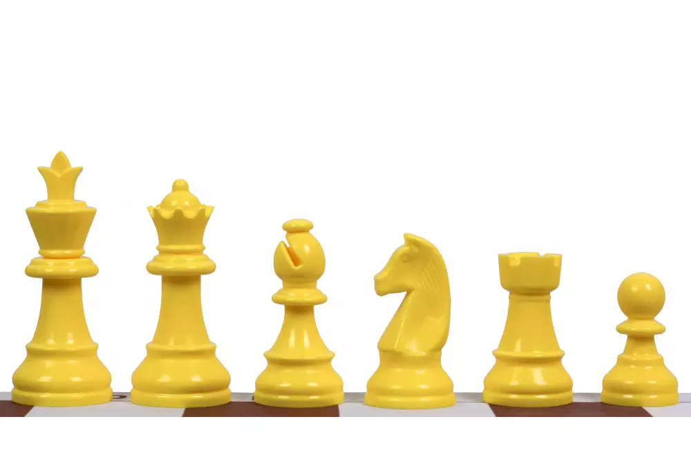 Figure degli scacchi Staunton 6, plastica (re 95 mm) - giallo