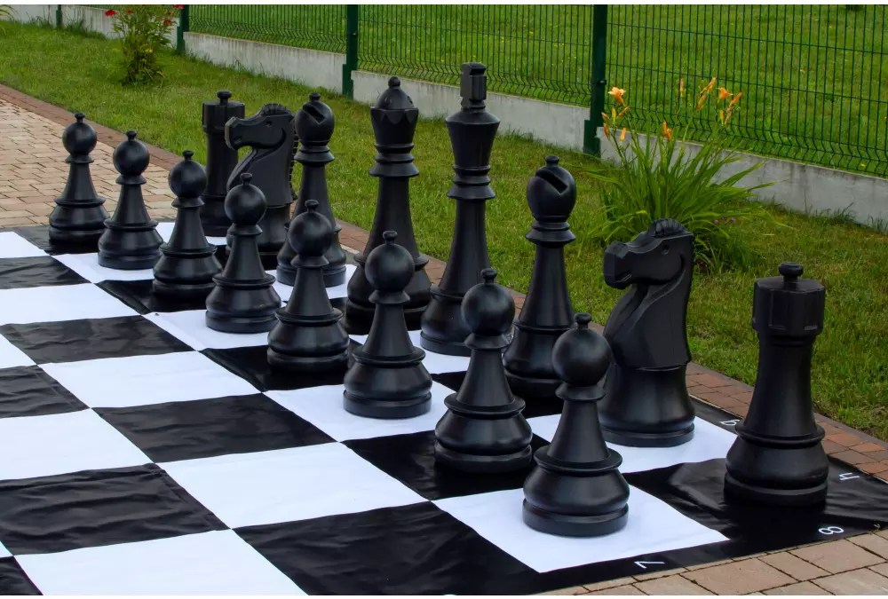 Scacchiera XXL+ per scacchi / dama all'aperto / scacchi vivi (campo 50 x 50 cm)