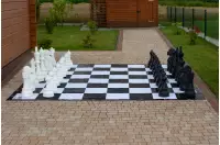 Figure in plastica per scacchi da esterno/giardino (altezza re 90 cm)