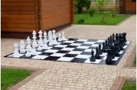 Figure in plastica per scacchi da esterno/giardino (altezza re 74 cm)