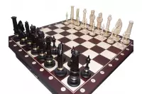 Tavolo da scacchi con figure (altezza 75 cm, altezza re 130 mm)