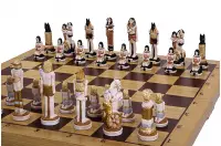 GRANDE scacchi d'EGITTO (65x65 cm) intarsiati