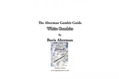La guida ai giochi d'azzardo di Alterman - Gambetti per il Bianco di Boris Alterman