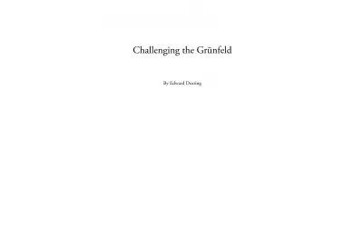 Sfidare la Grunfeld di Edward Dearing (copertina morbida)